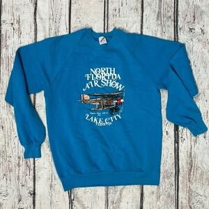 Vintage Florida Air Show Lake City Florida 1980s Crewnecl Pullover Sweatshirt